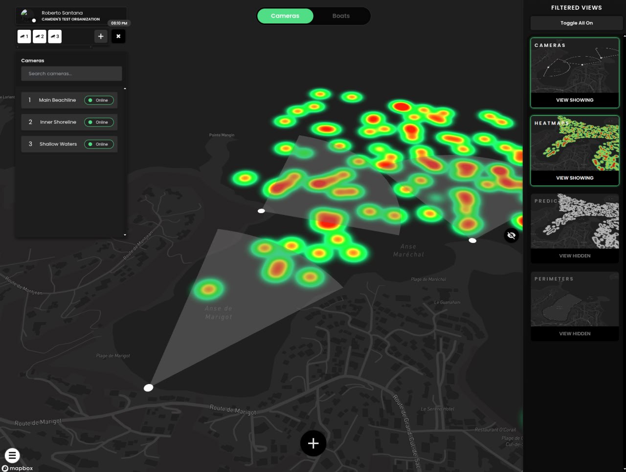Fleet management dashboard with real-time monitoring